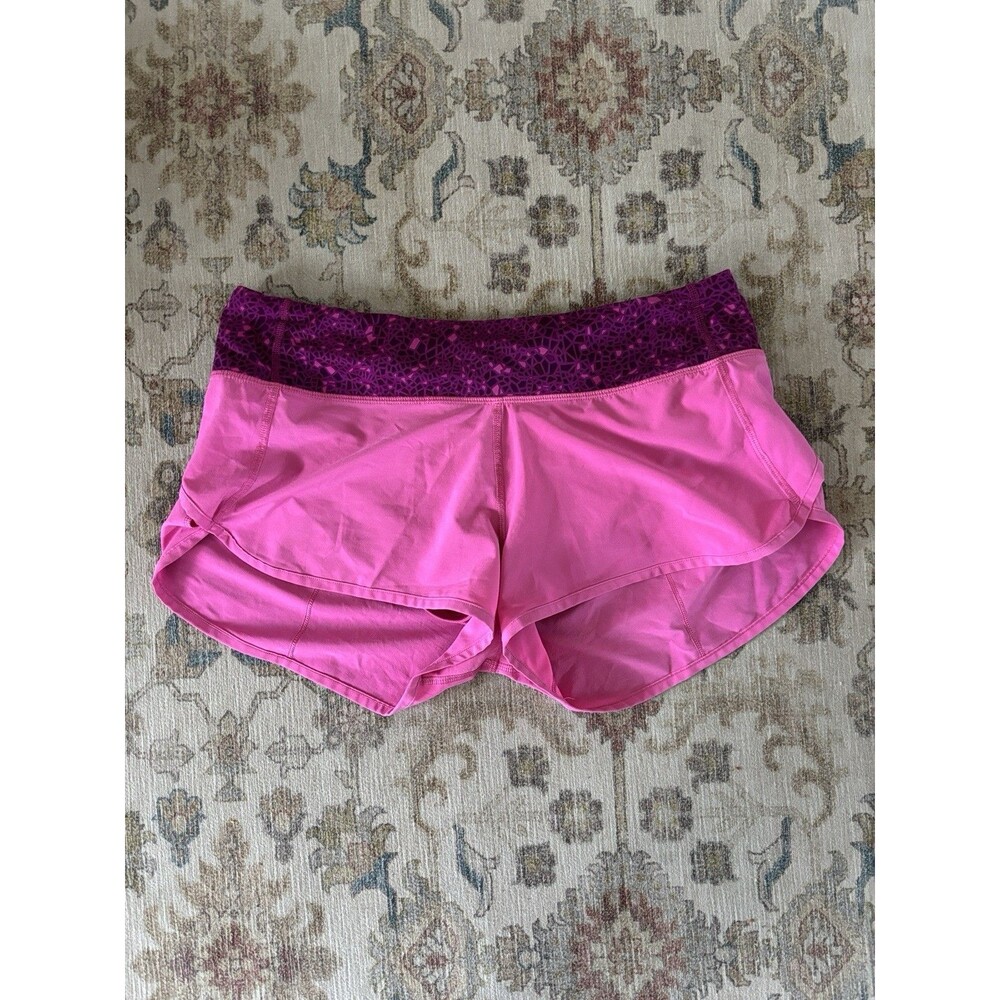 Lululemon Running Pink Lined Shorts Size 6 EUC